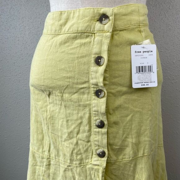 NWT Free People Citeon Midi Skirt Size 2 - Picture 2 of 6